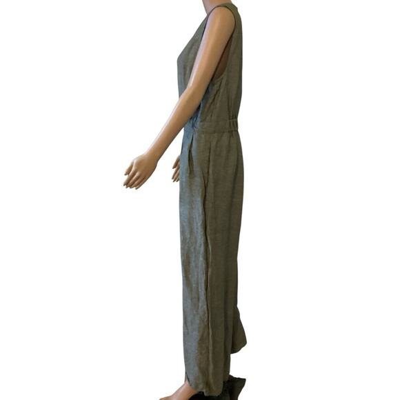 Madewell Linen Button-Waist Wide-Leg Jumpsuit - Picture 3 of 8